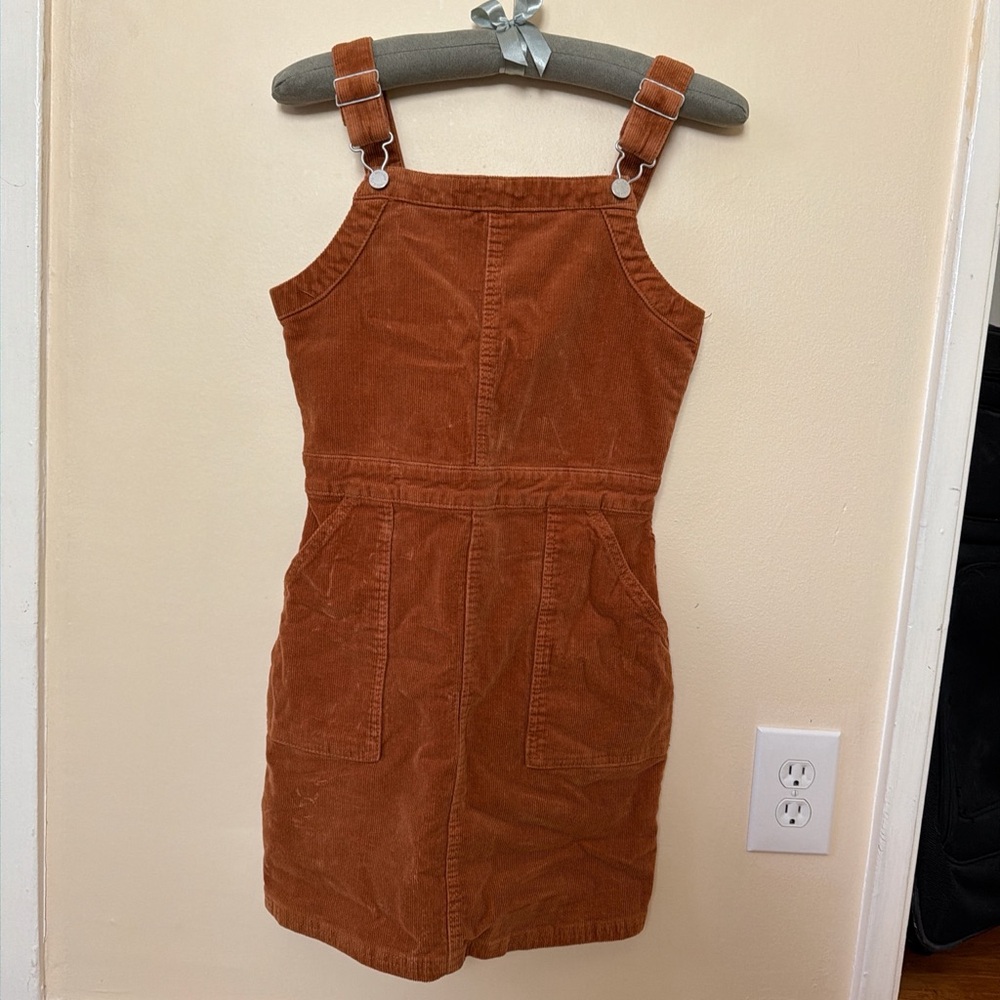 Classic Kids Corduroy Overalls in Rust